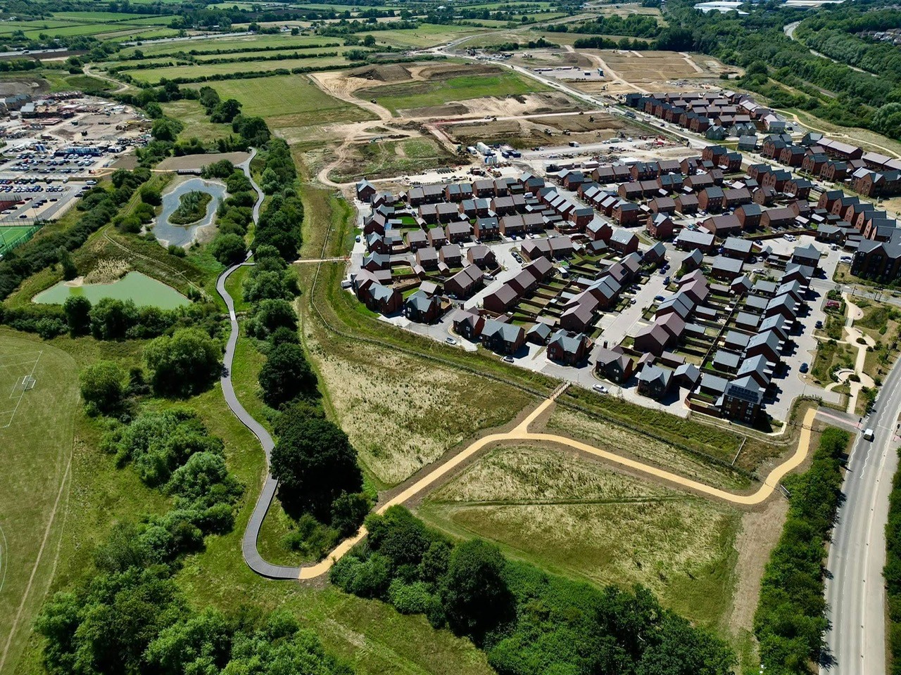 Airial view of housing development